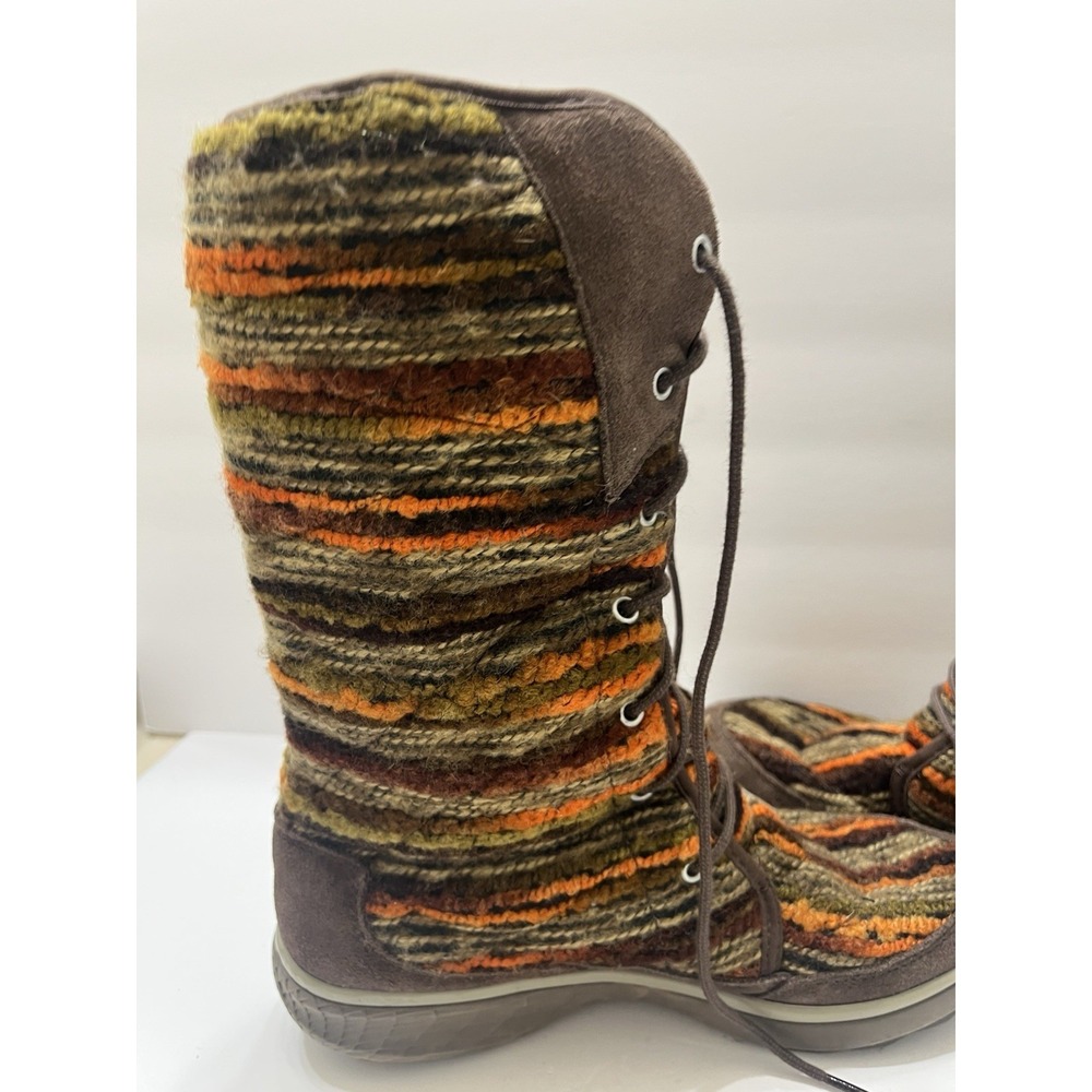 Merrell Women's Pechora Sky Boots Expressive Orange Faux Fur Lining Lace-Up 9 - Picture 6 of 13